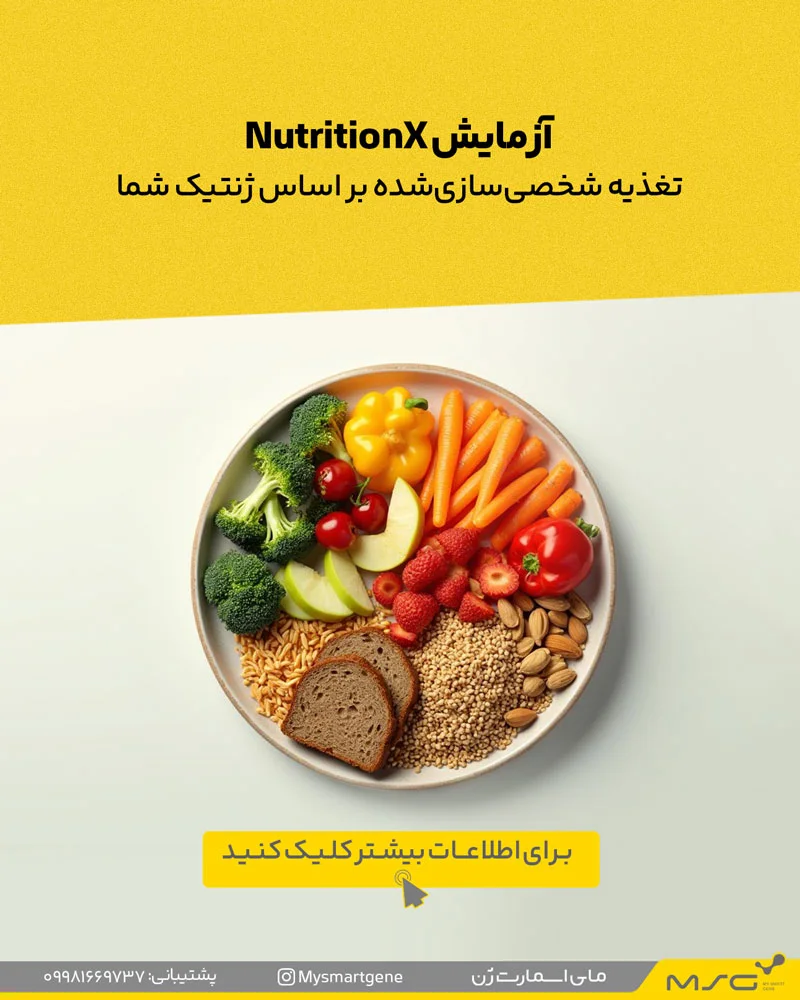  آزمایش‌های NutritionX با تحلیل ژن‌های کلیدی مرتبط با متابولیسم، استقامت و قدرت عضلانی، به شما کمک می‌کنند.