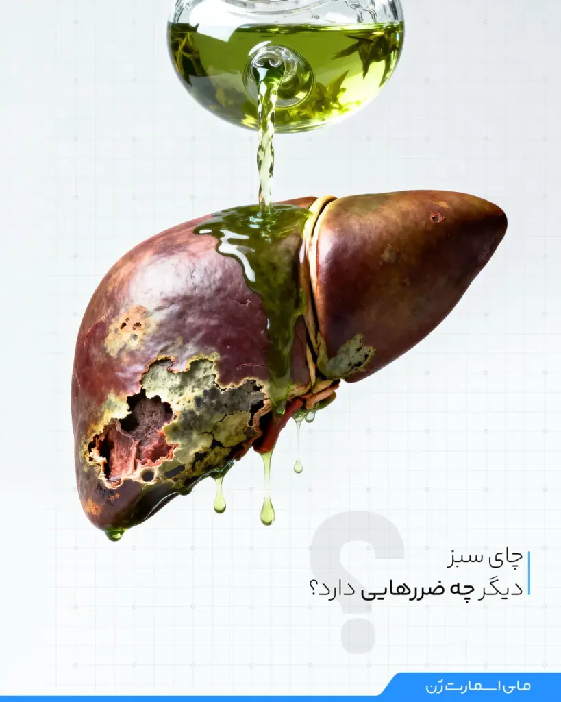 یک کبد اسیب دیده از مصرف بی رویه چای سبز - ضررهای چای سبز